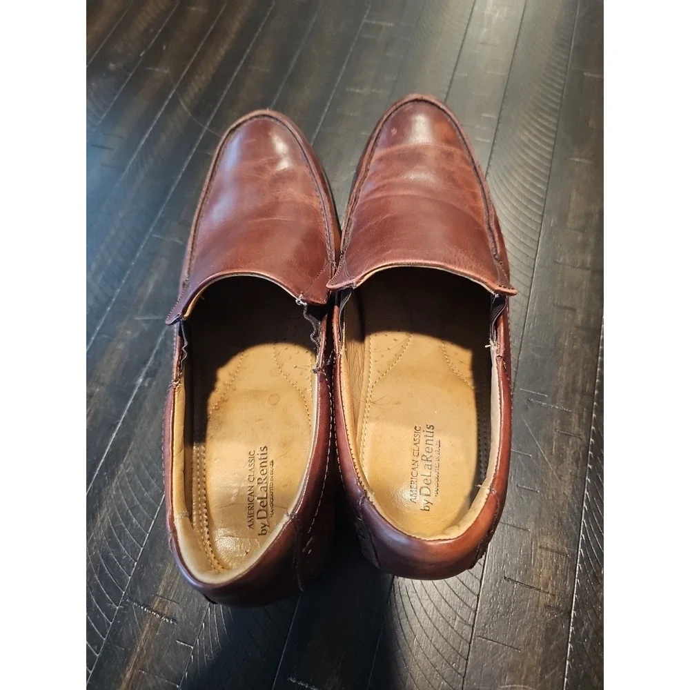 American Classic By De LaRentis Men's Loafer Handcrafted‎ Brown Shoes Size 10 M